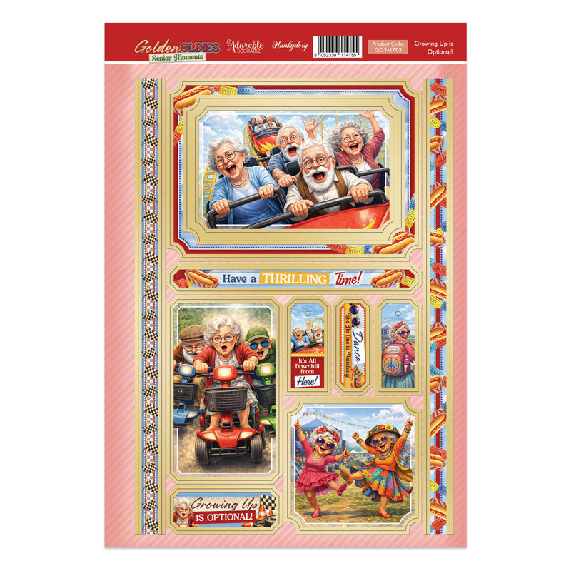 Golden Oldies - Senior Moments Topper Sheet - Growing Up is Optional!