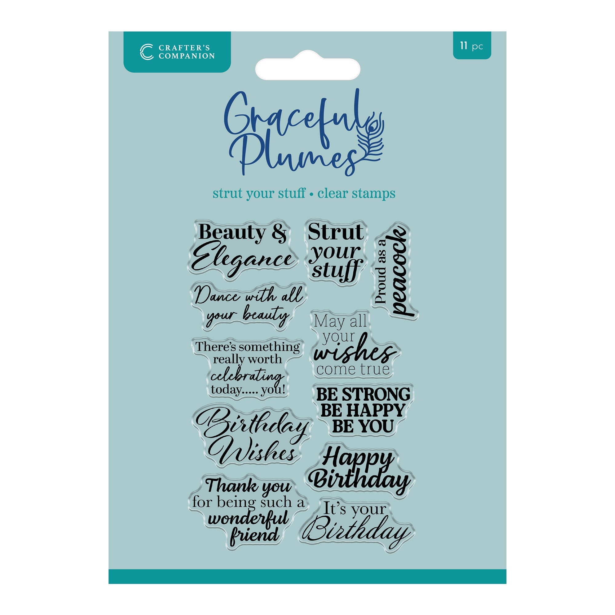 Graceful Plumes Clear Acrylic Stamp - Strut Your Stuff