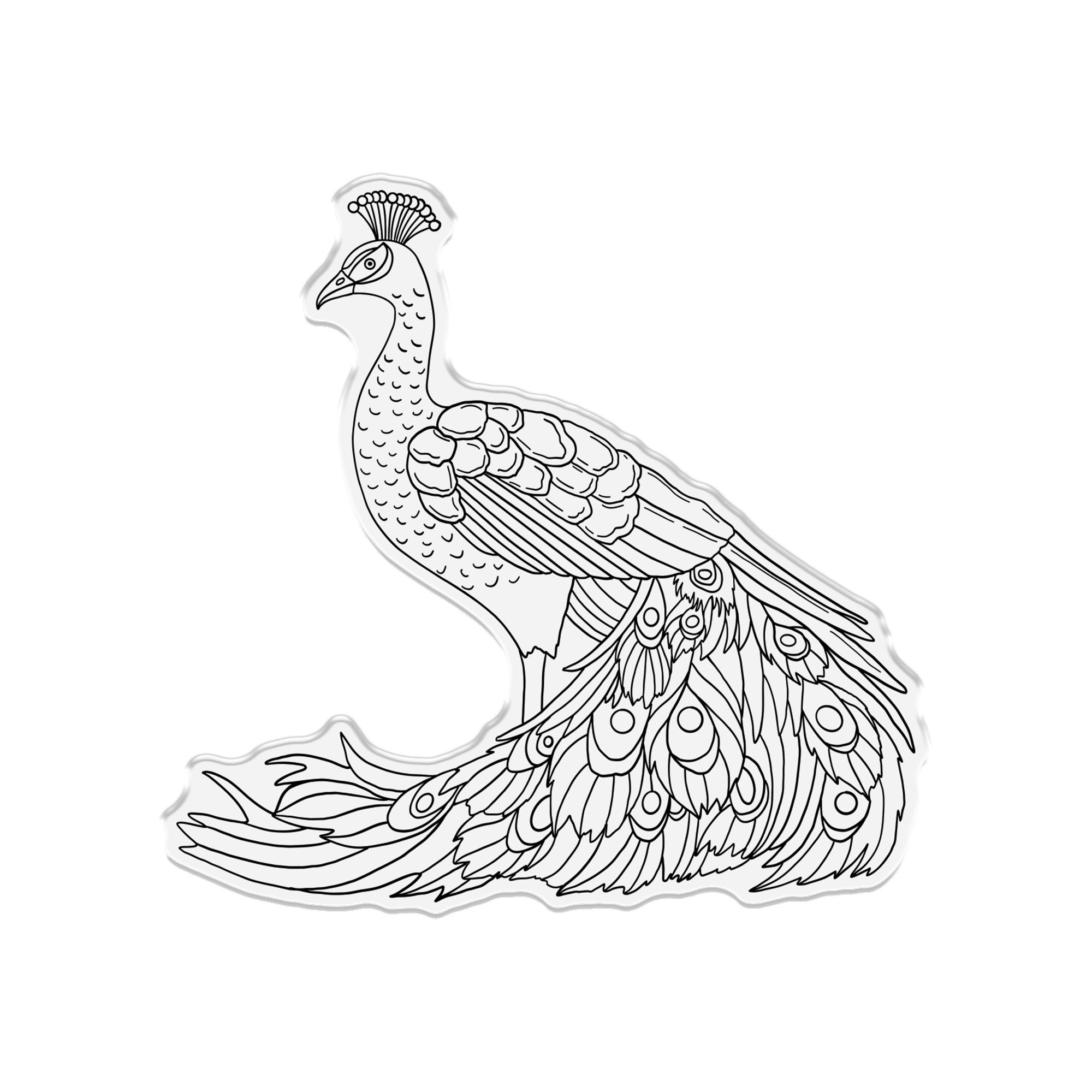 Graceful Plumes Stamp & Die - Proud Peacock