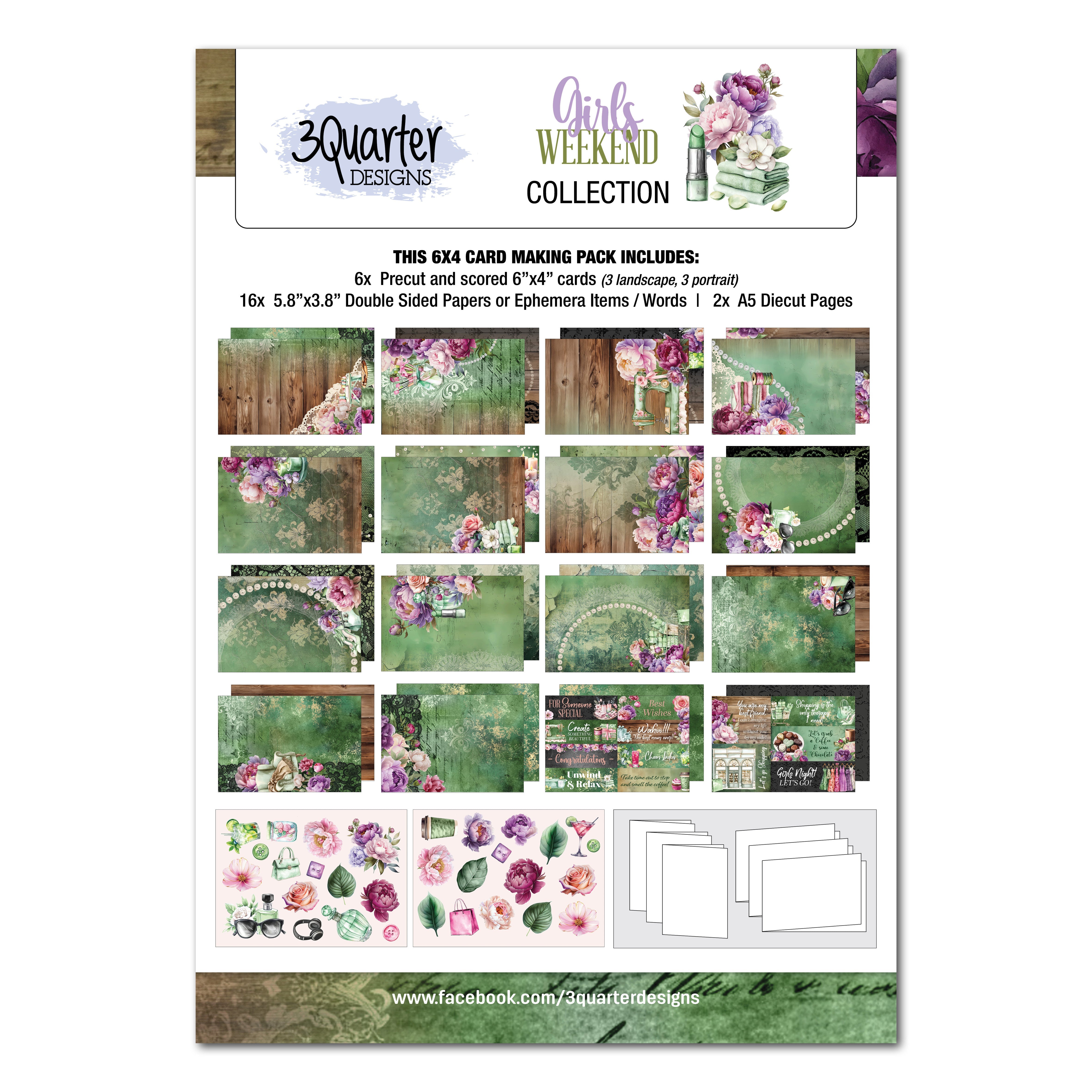 3Quarter Designs Girls Weekend 6x4 Card Pack