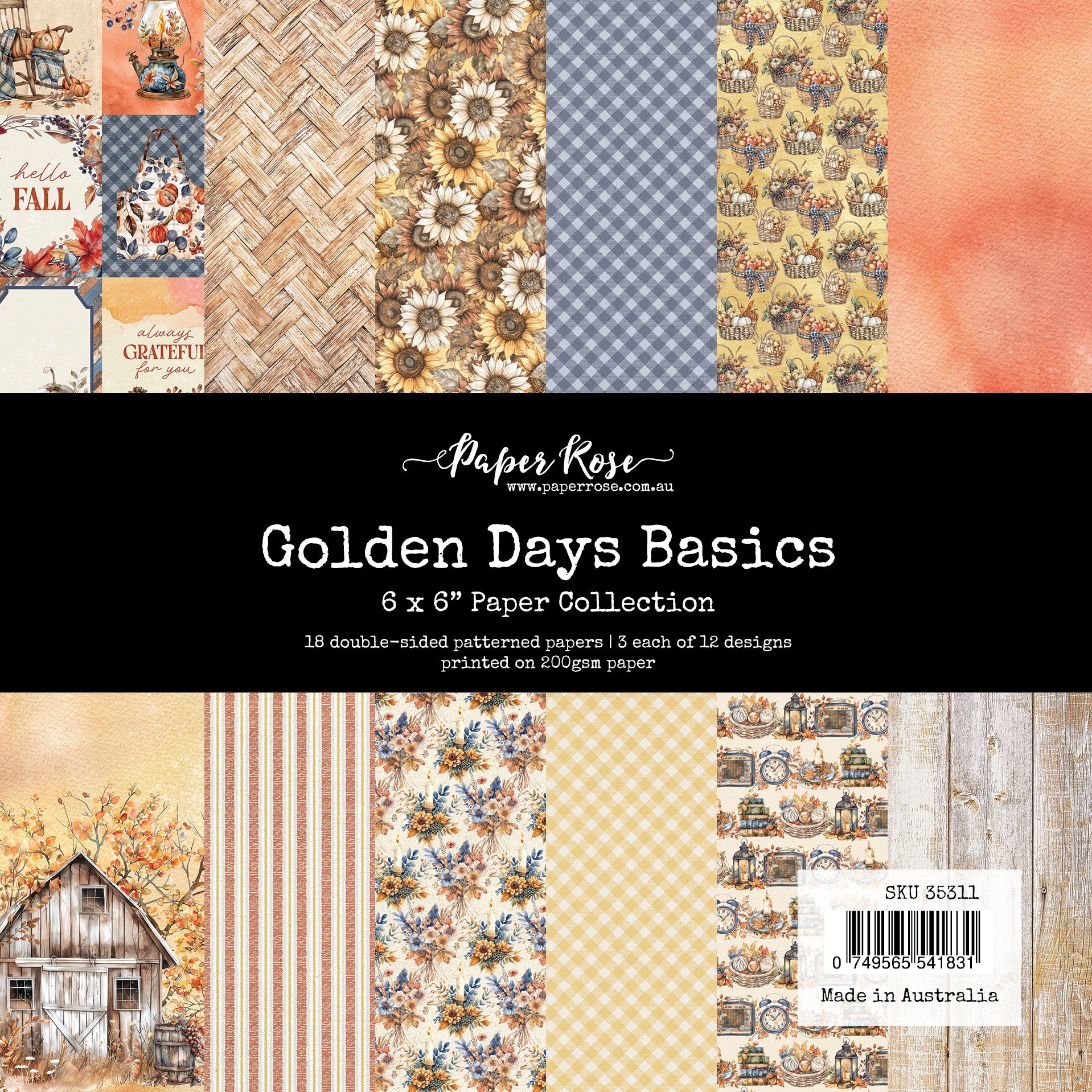 Golden Days Basics 6x6 Paper Collection 35311
