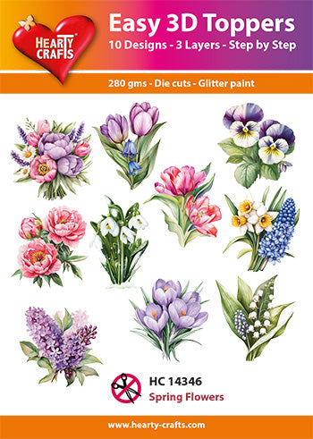 Hearty Crafts Easy 3D Topper - Spring Flowers
