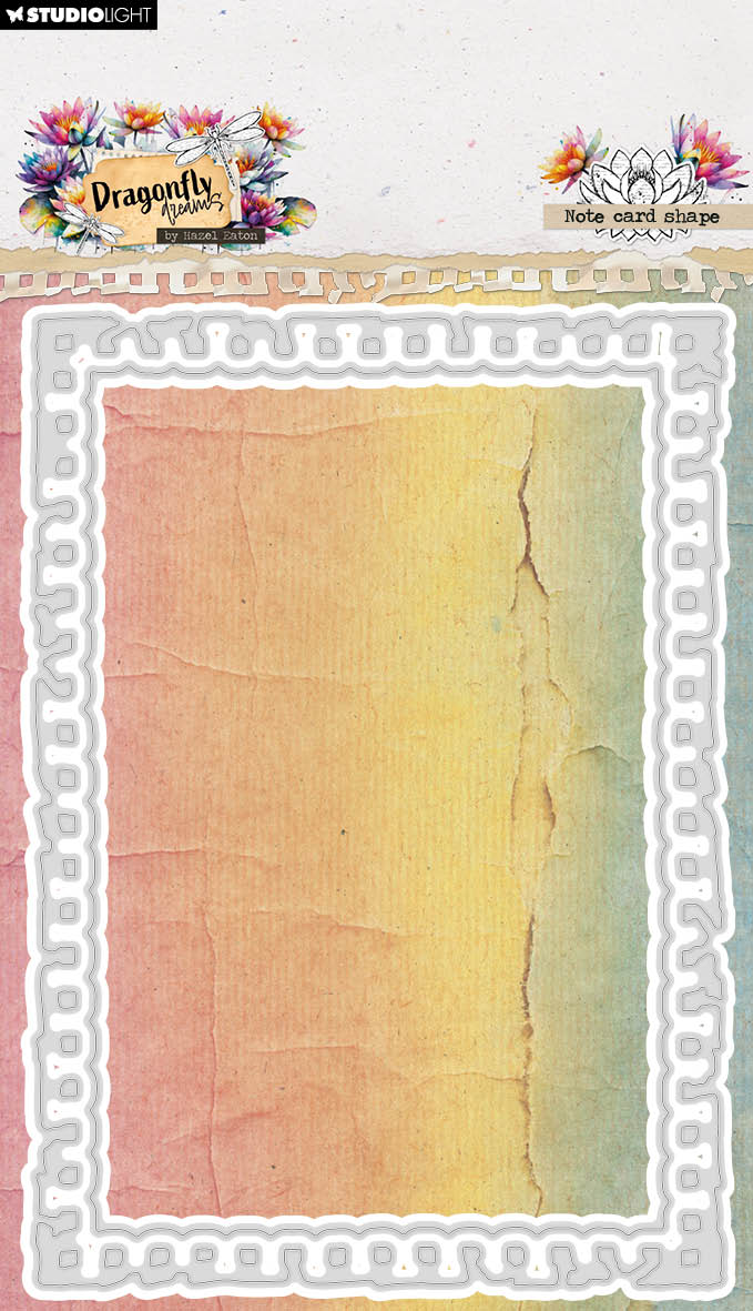 HE Cutting Die Note Card Shape Dragonfly Dreams 105x148x1mm 2 Pieces