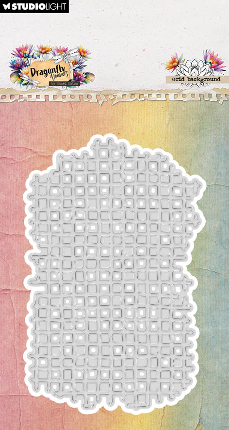 HE Cutting Die Grid Background Dragonfly Dreams 56.5x94x1mm 1 Pieces