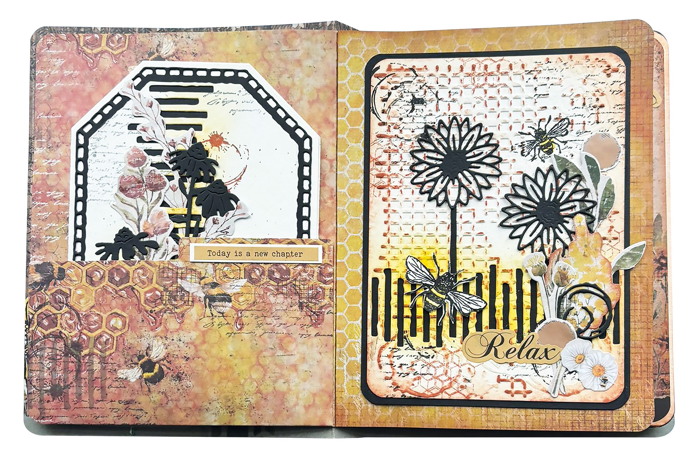 HE Stencil Memory Journal Sweet Bee Memories 4 PC