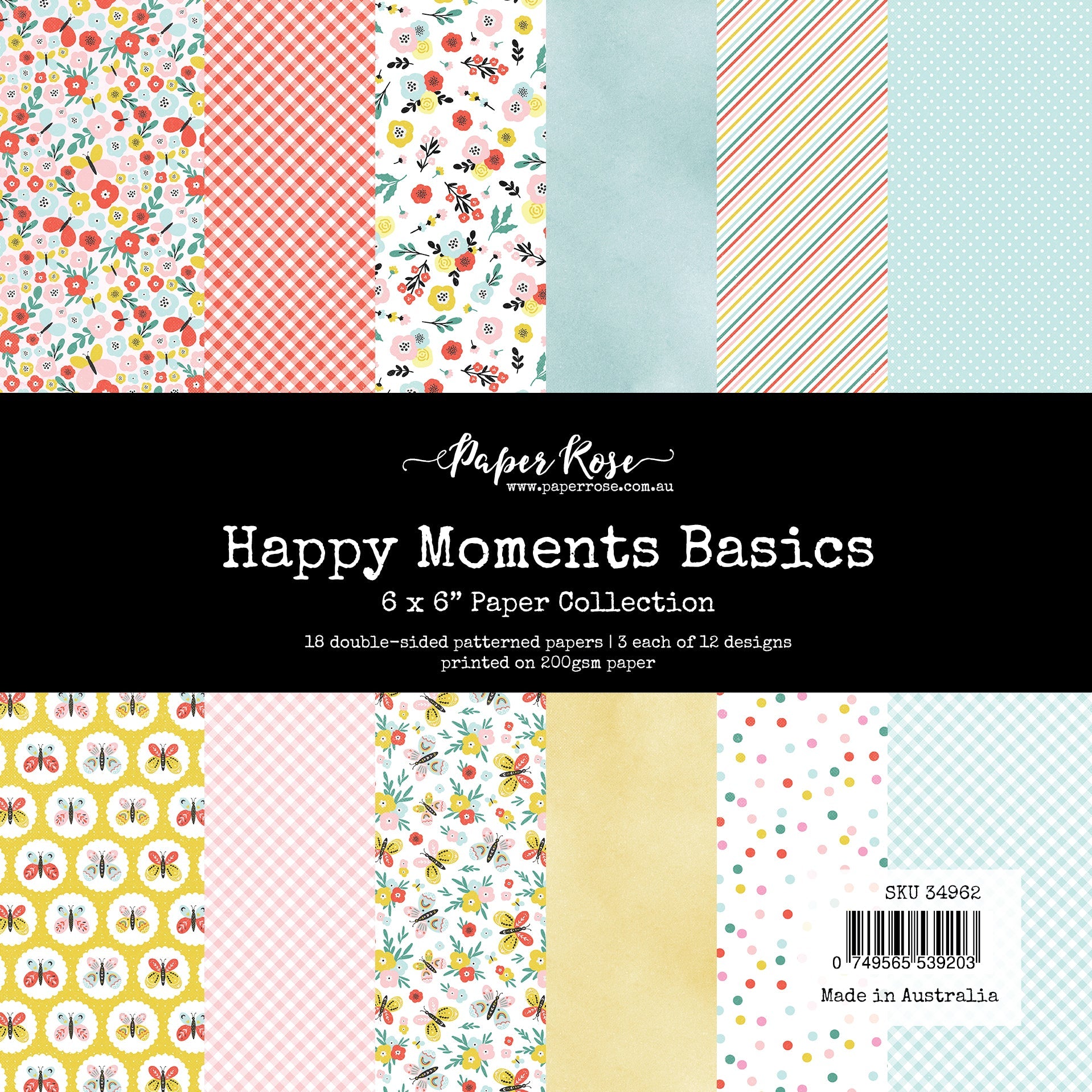 Happy Moments Basics 6x6 Paper Collection 34962