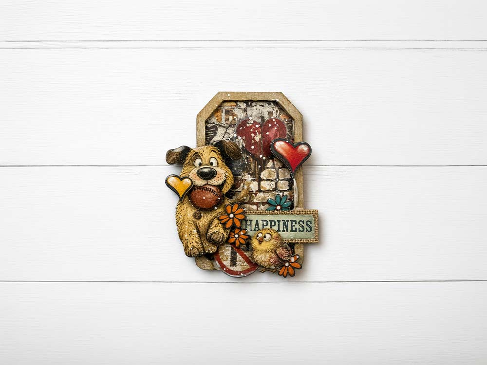 Printed 6 Rice Paper A4 Selection For Art And Craft - Furry Friends 2