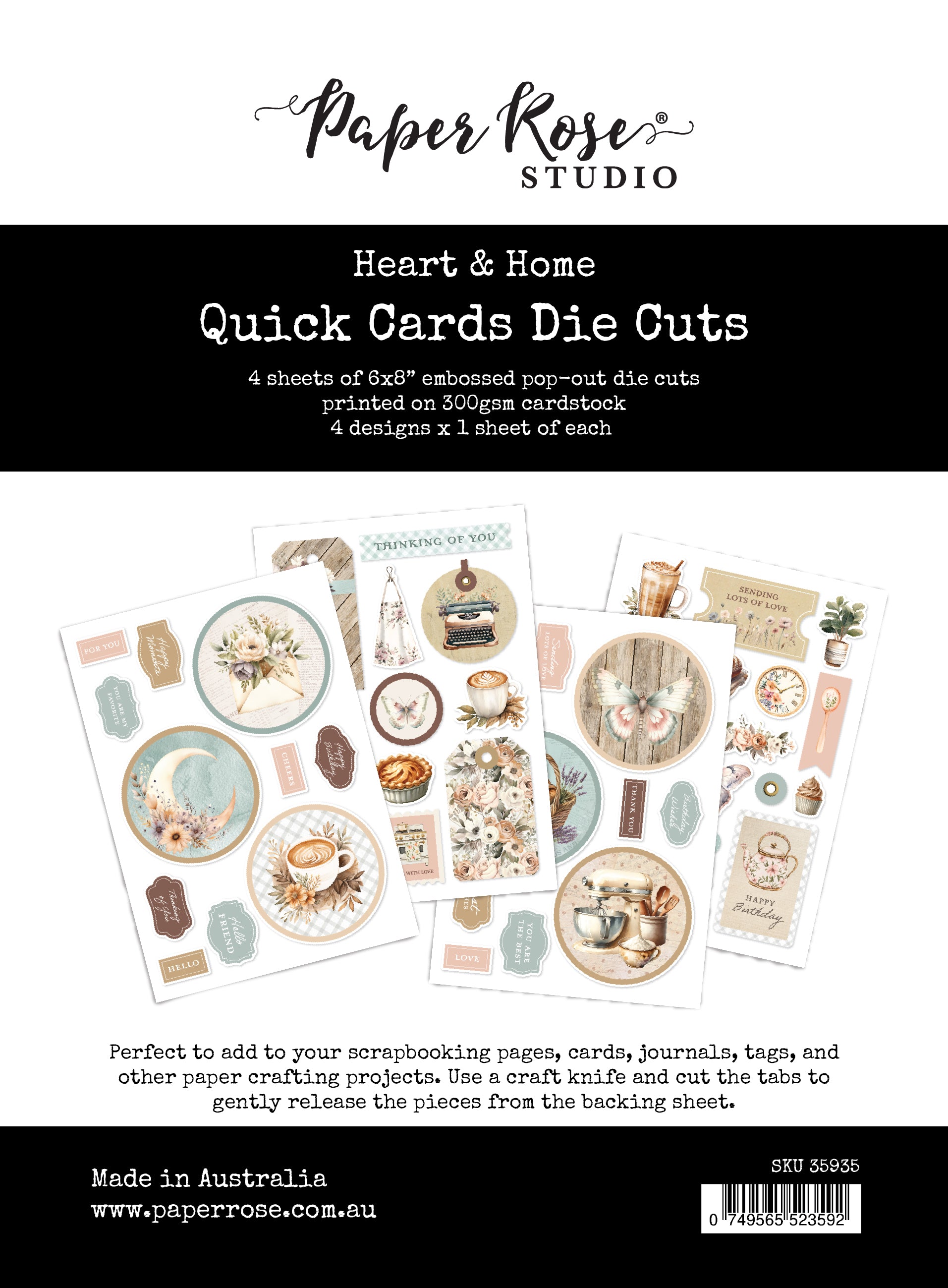 Heart & Home 6x8 Quick Cards Die Cuts 35935