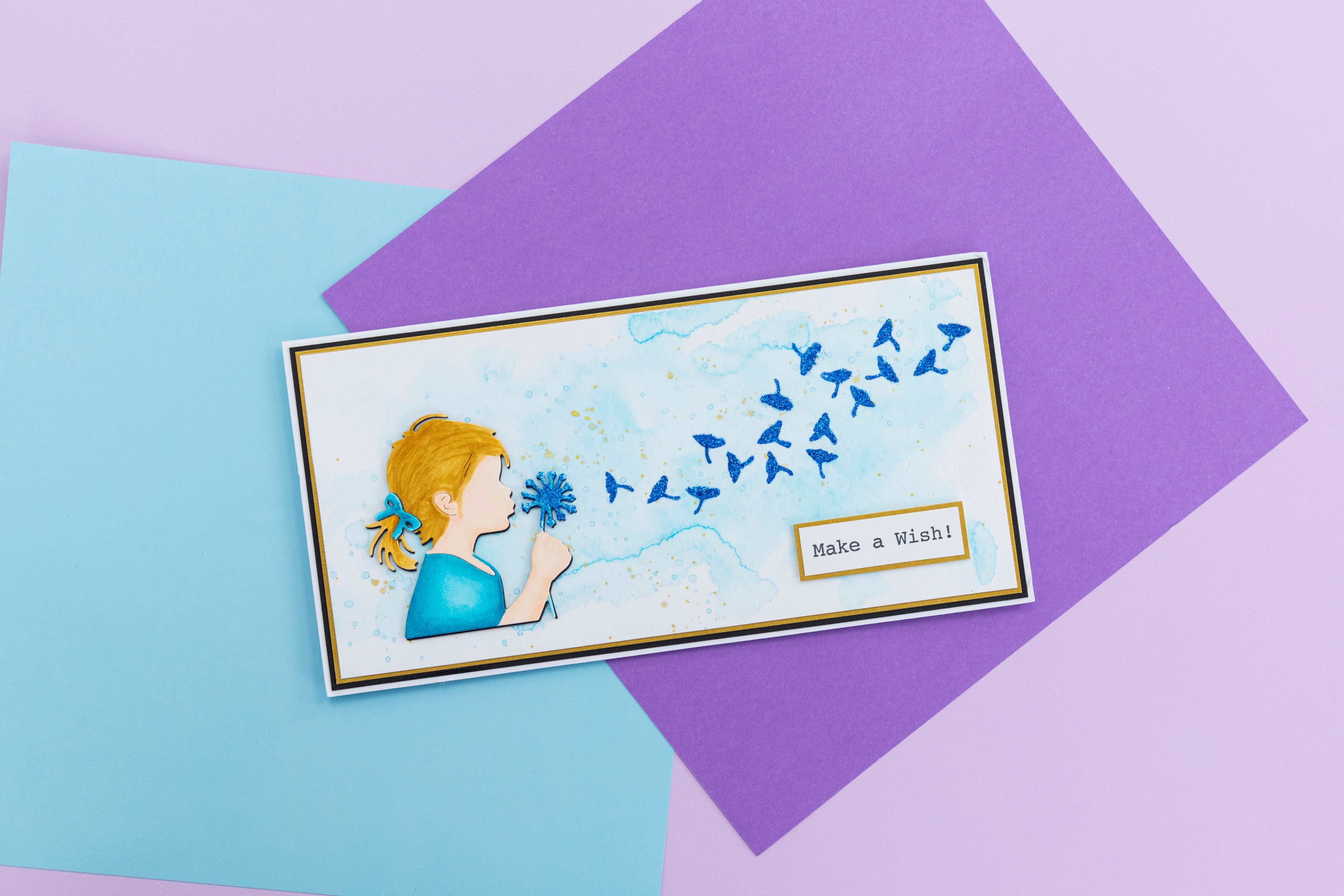 Crafters Companion Metal Die, Stamp & Stencil Set - Make a Wish