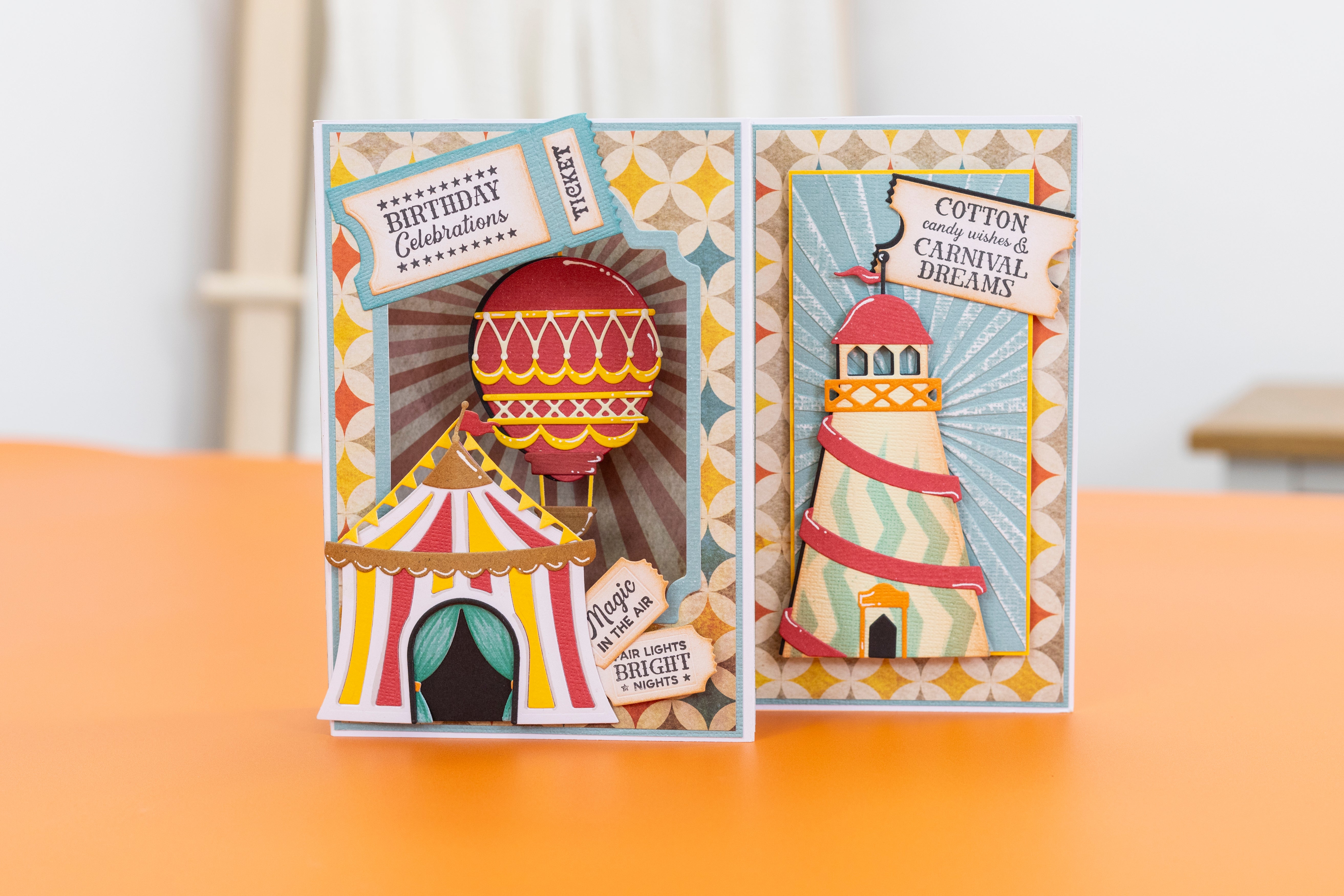 Vintage Carnival Stamp & Die - Ticket Fun