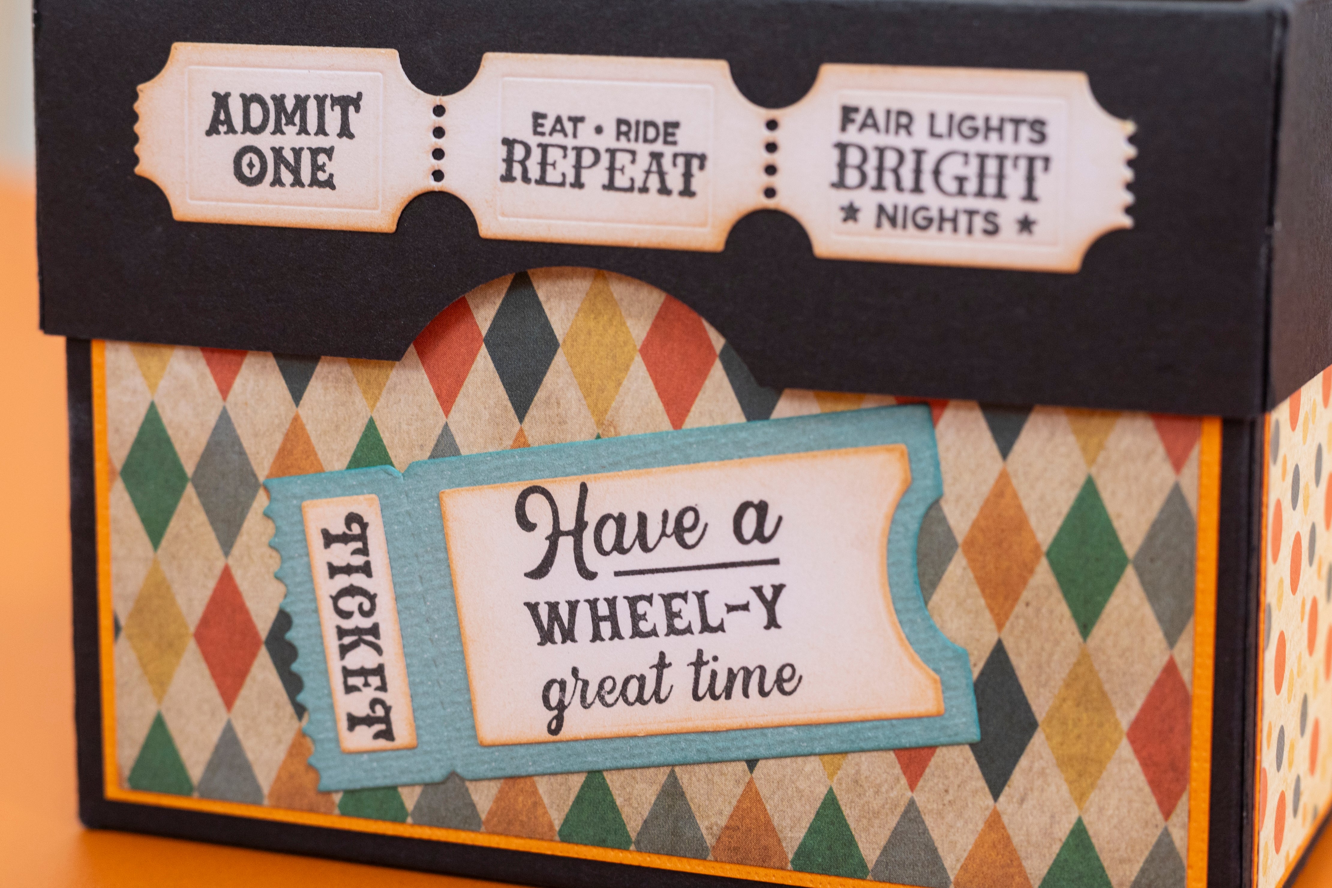 Vintage Carnival Stamp & Die - Ticket Fun