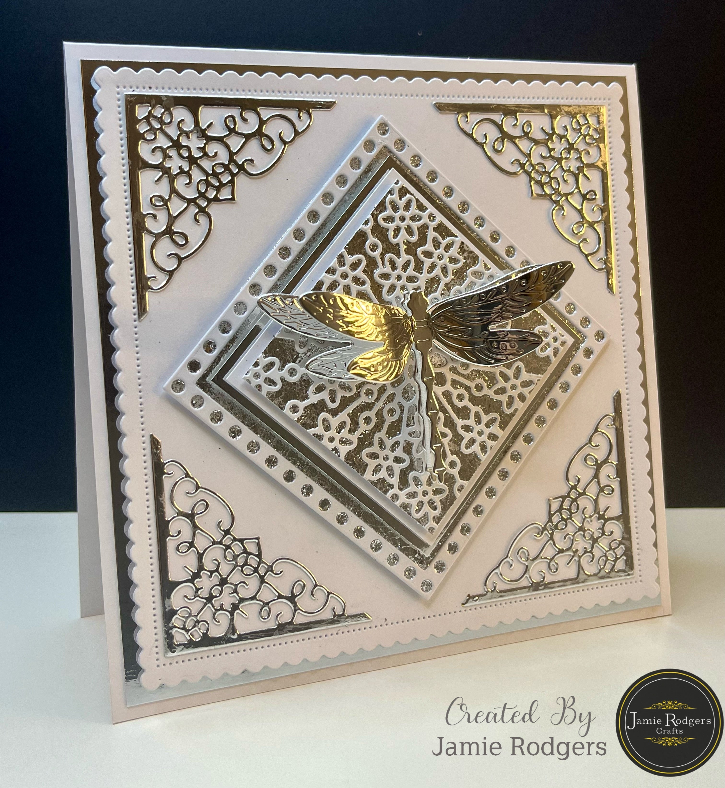 Jamie Rodgers Crafts Floral Square Tile Die Set