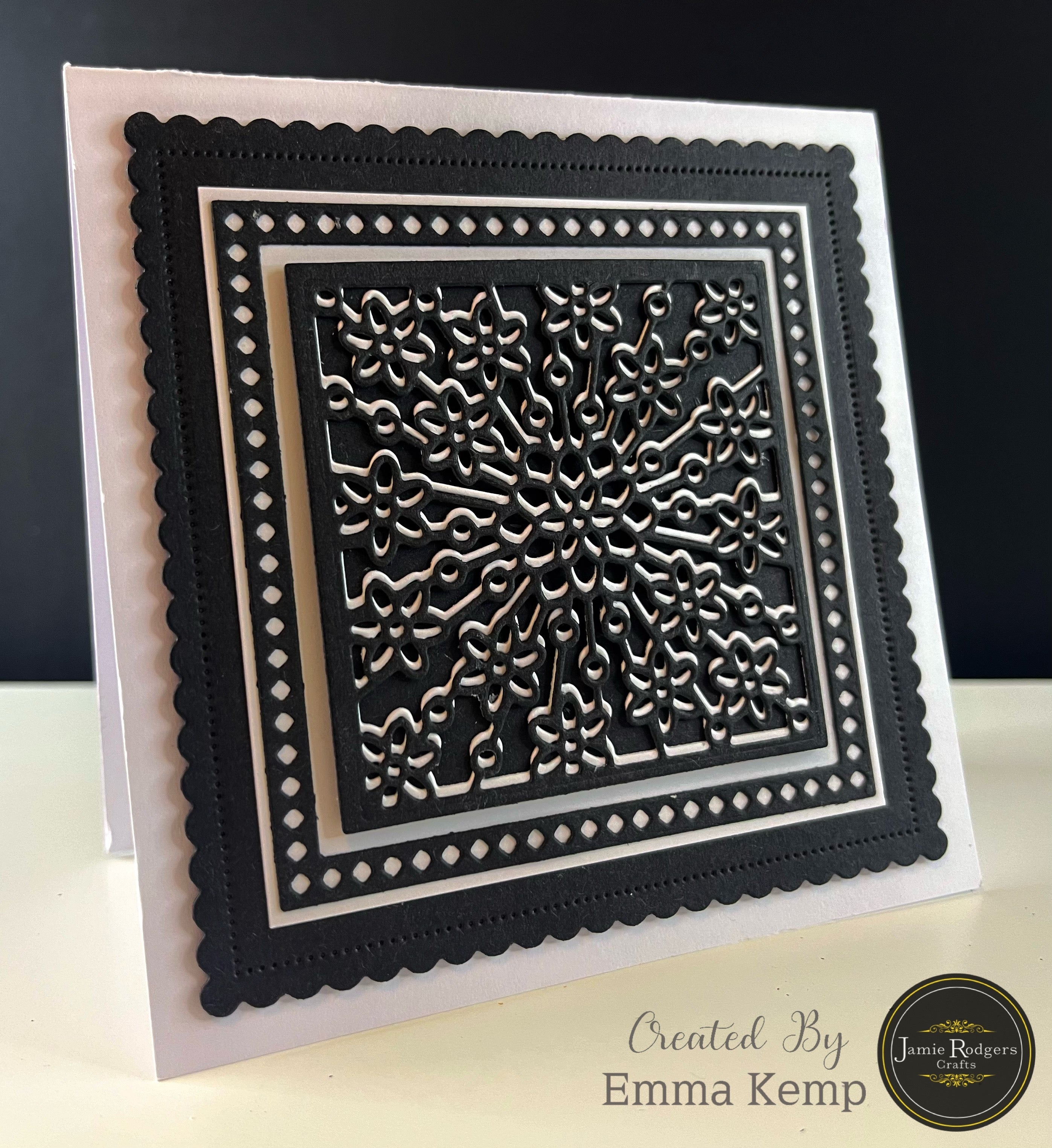 Jamie Rodgers Crafts Floral Square Tile Die Set