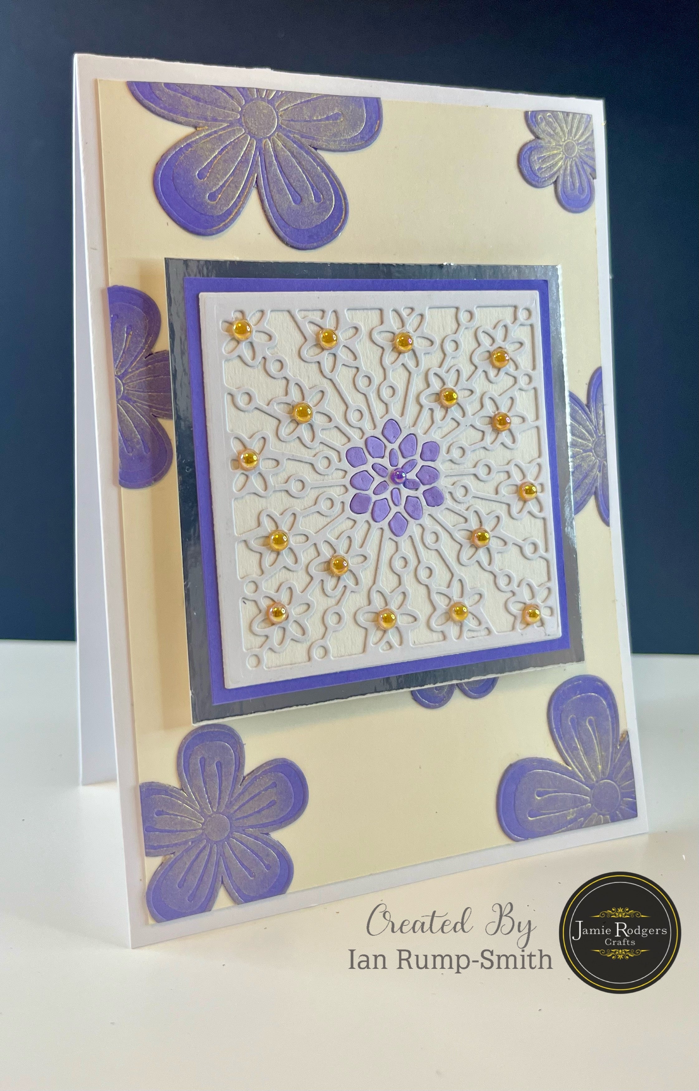 Jamie Rodgers Crafts Floral Square Tile Die Set