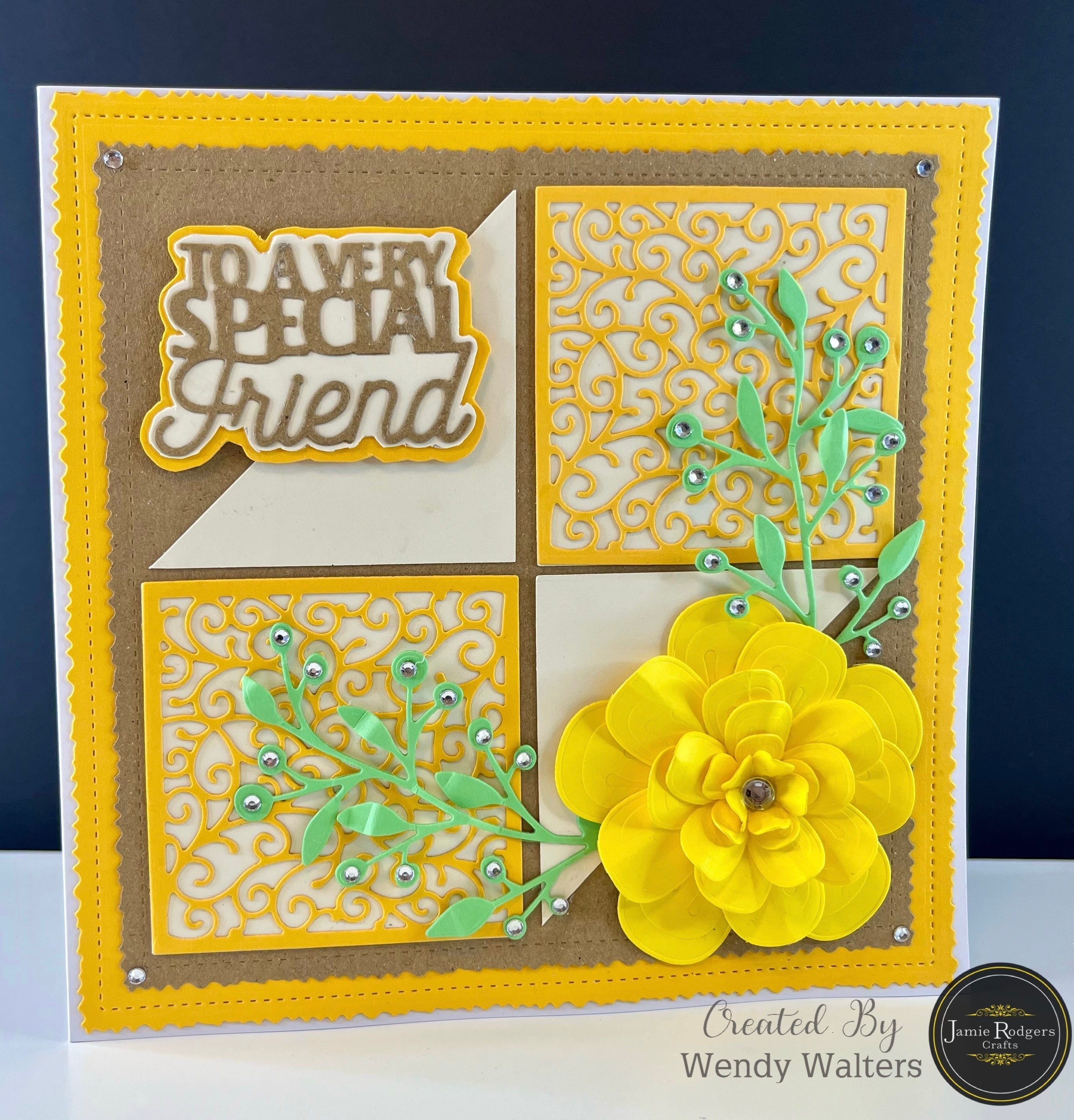 Jamie Rodgers Crafts Swirly Square Tile Die Set