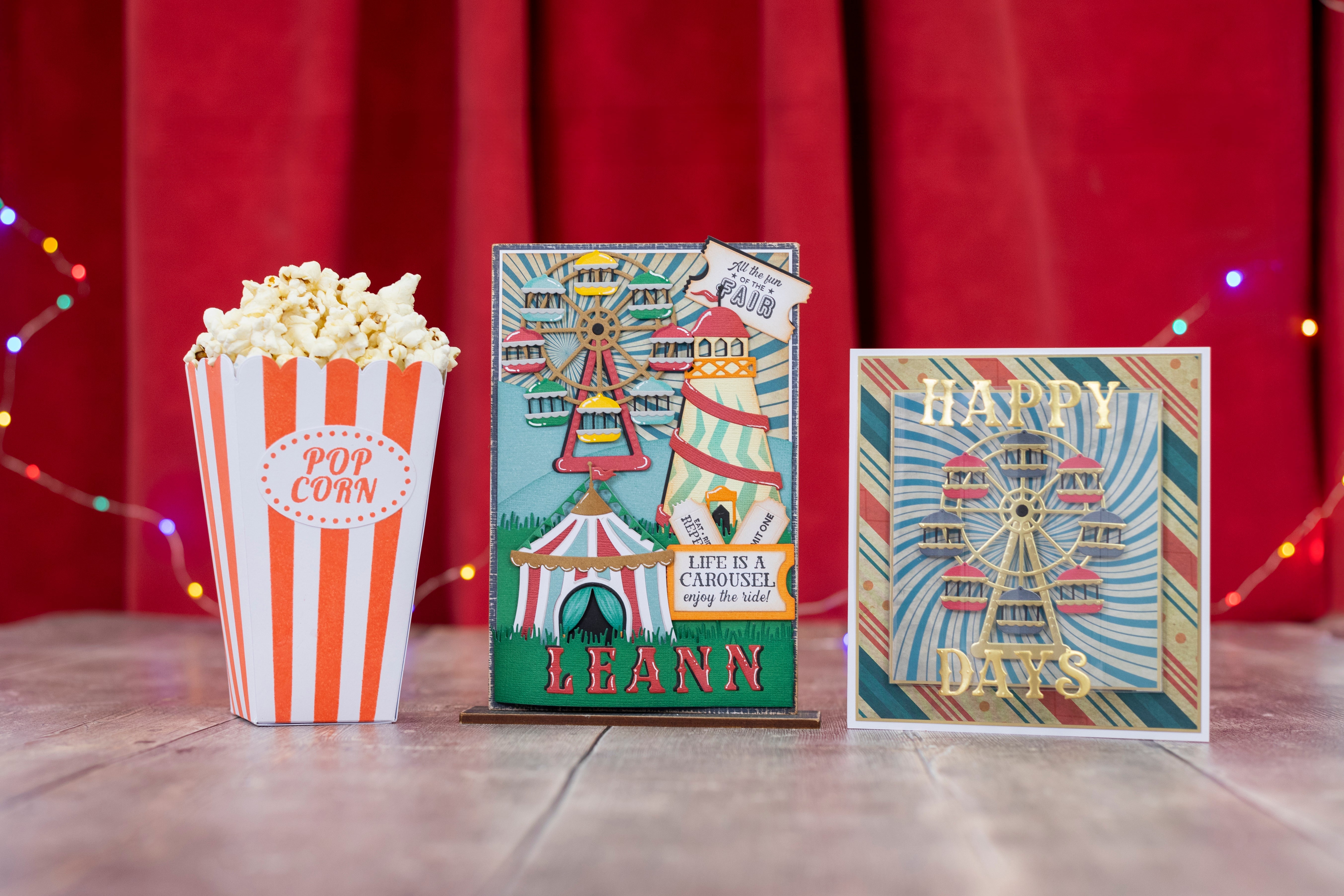 Vintage Carnival Metal Die & Stencil Set - Helter Skelter