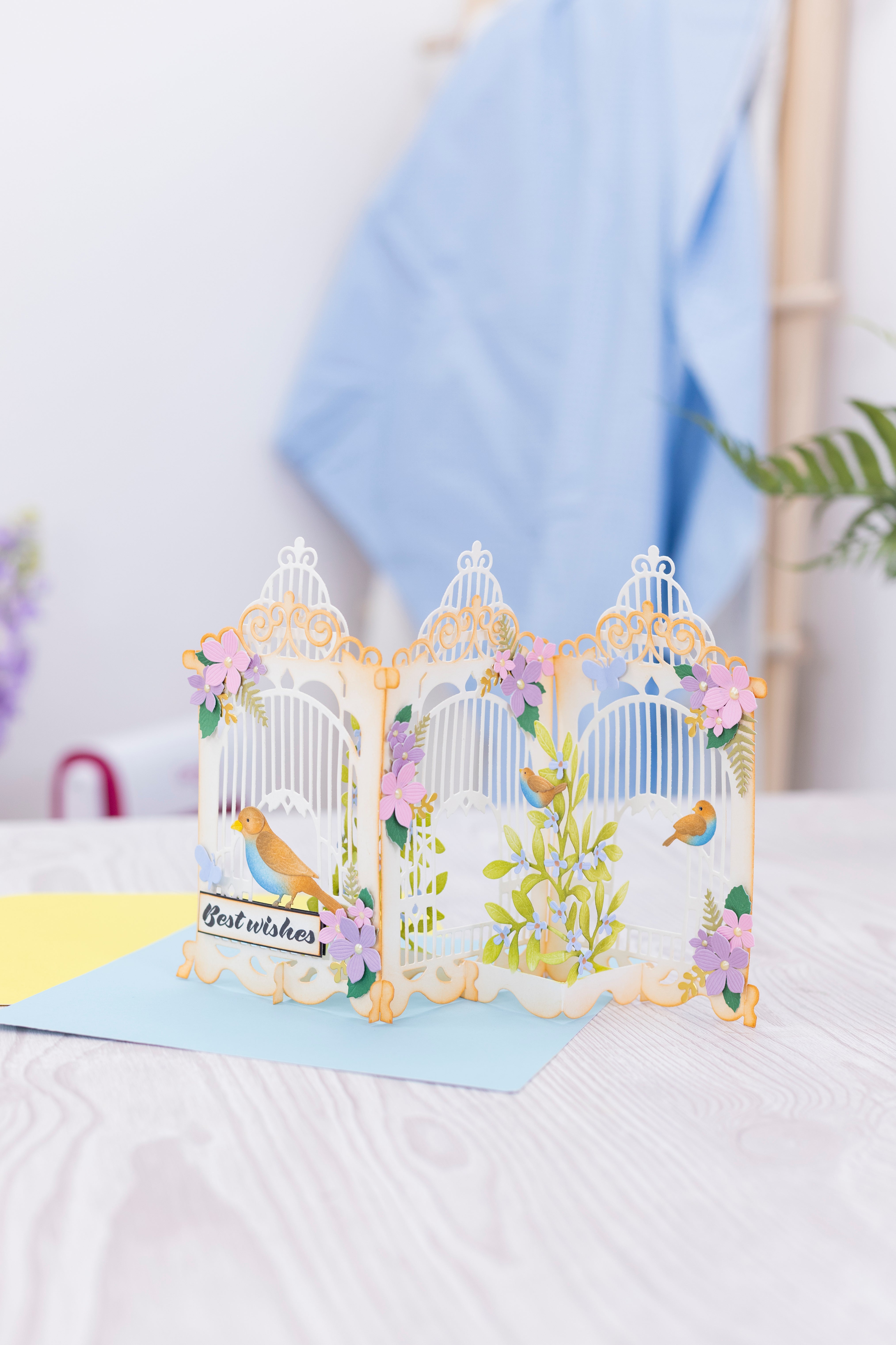 3D Birdcage Pop-Up Card Metal Die Set