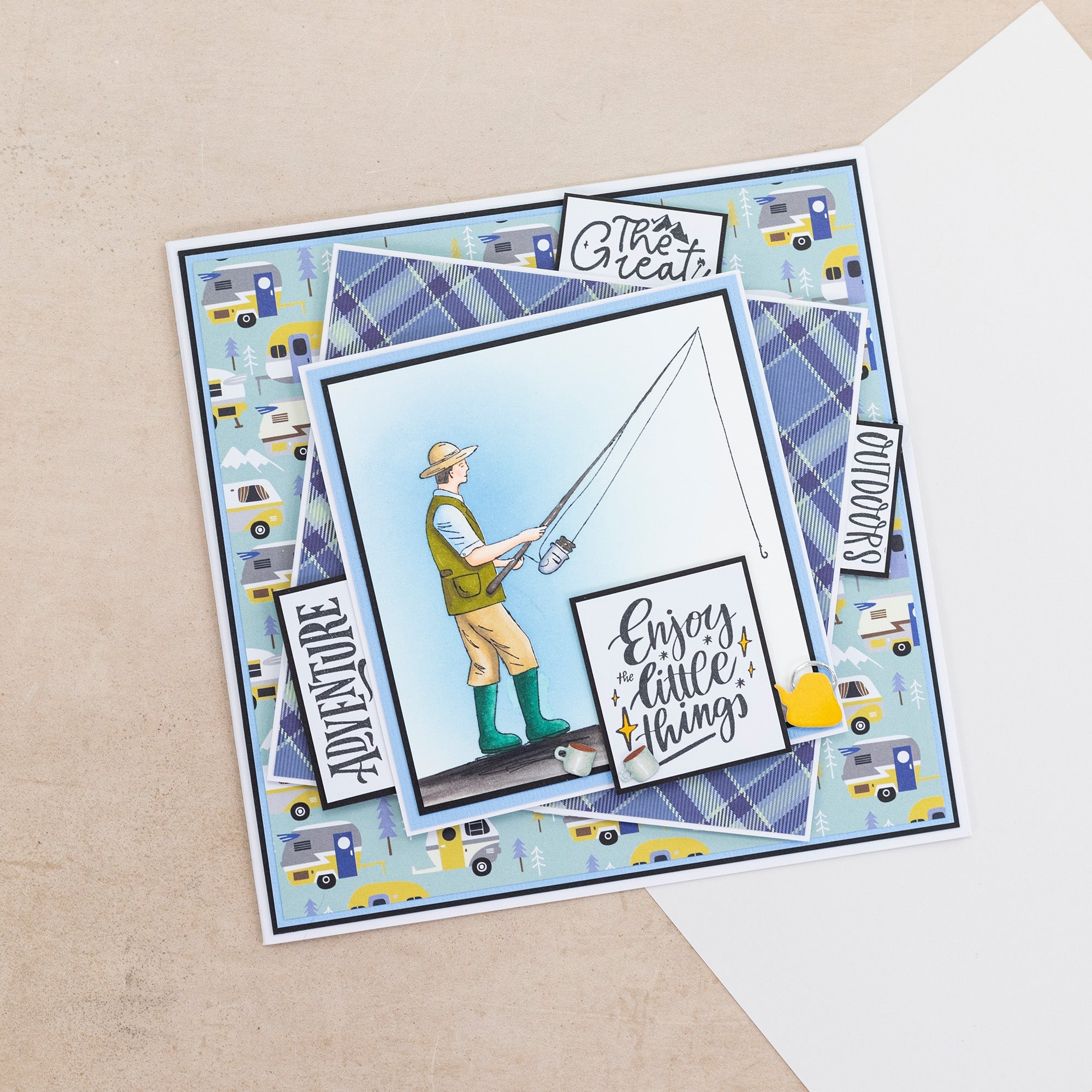Crafters Companion The Great Outdoors Clear Acrylic Stamp Set - Perfect Catch