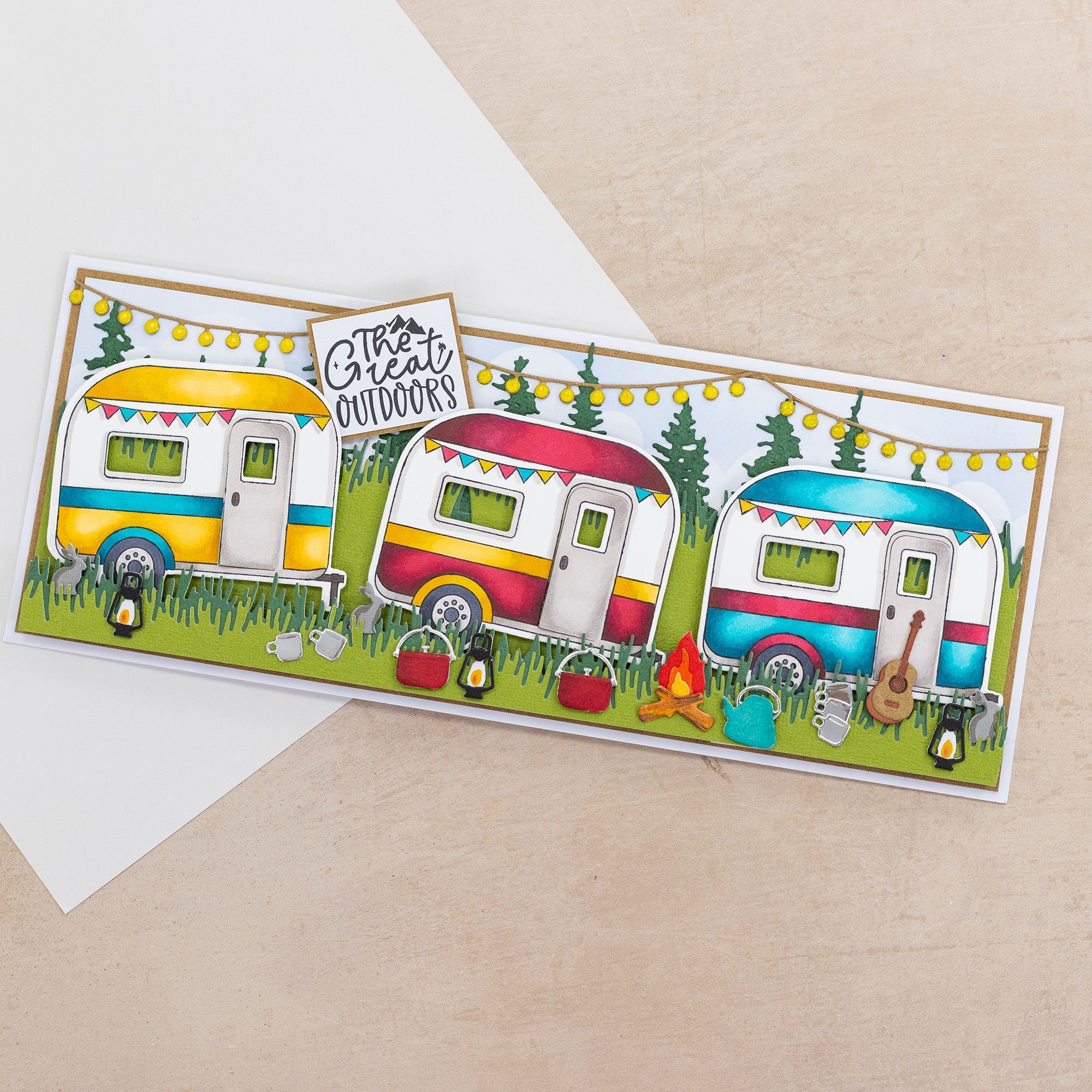 Crafters Companion The Great Outdoors Clear Acrylic Stamp Set - Find Yourself in Nature
