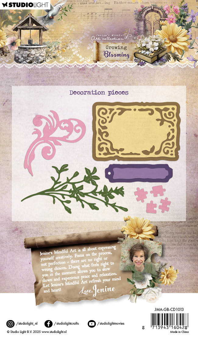 JMA Cutting Die Decoration Pieces Growing & Blooming 7 Pieces