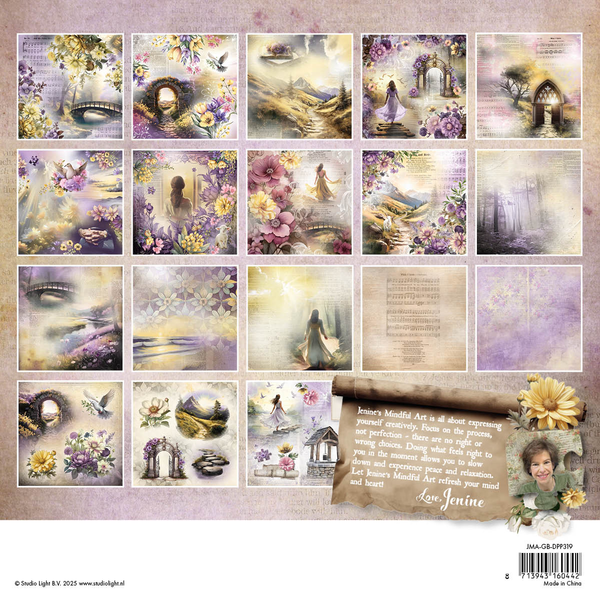 JMA Designer Paper Pad Collage Paper Growing & Blooming 36 Sheets