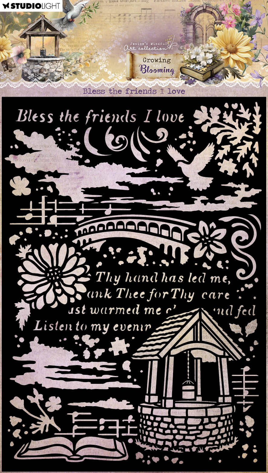 JMA Mask Bless The Friends I Love Growing & Blooming 1 Pieces