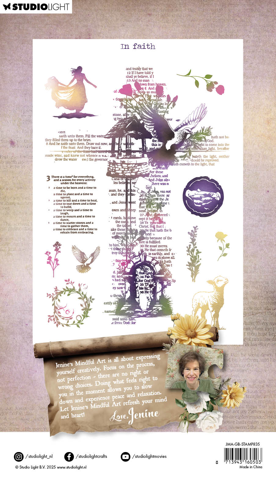 JMA Clear Stamp In Faith Growing & Blooming 11 Pieces