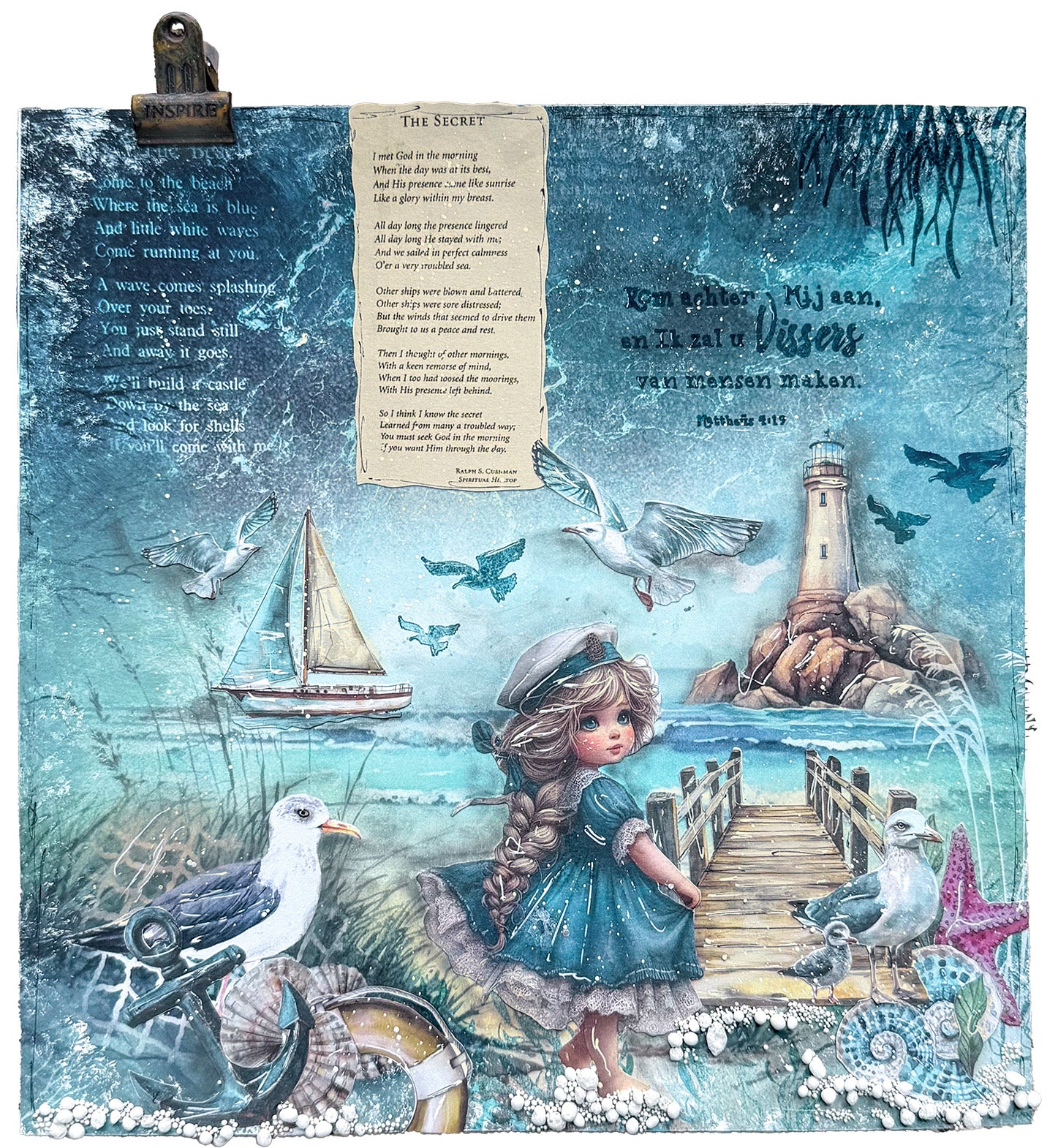 JMA Clear Stamp Maritime Backgrounds Tide of Hope 12 Pieces