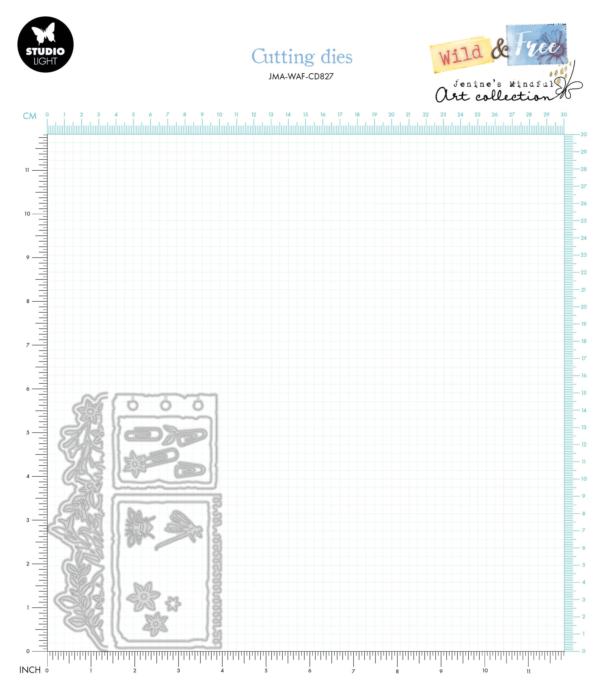 JMA Cutting Die Decoration & Cards Wild & Free 15 PC