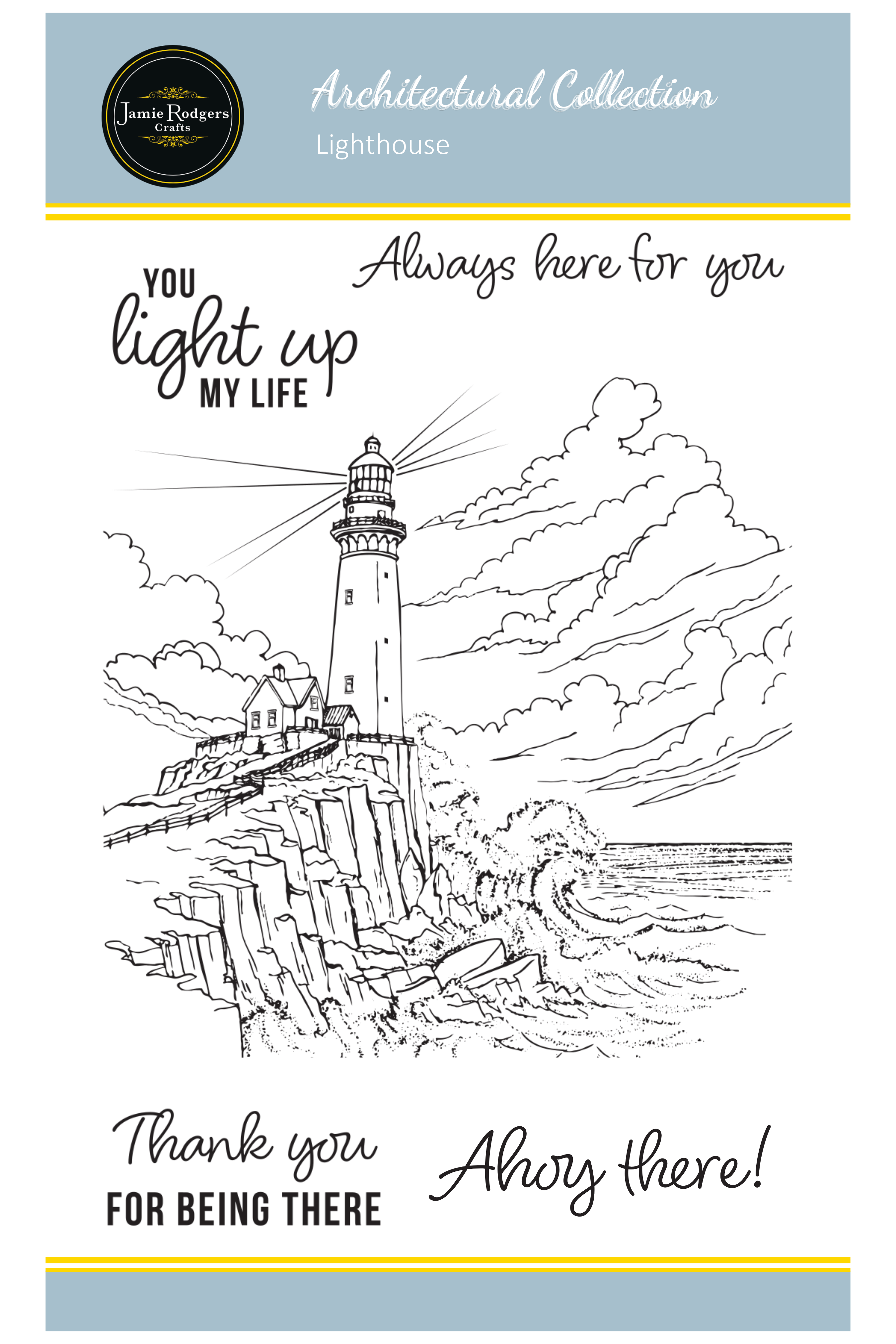 Jamie Rodgers Crafts Lighthouse A6 Clear Stamp Set