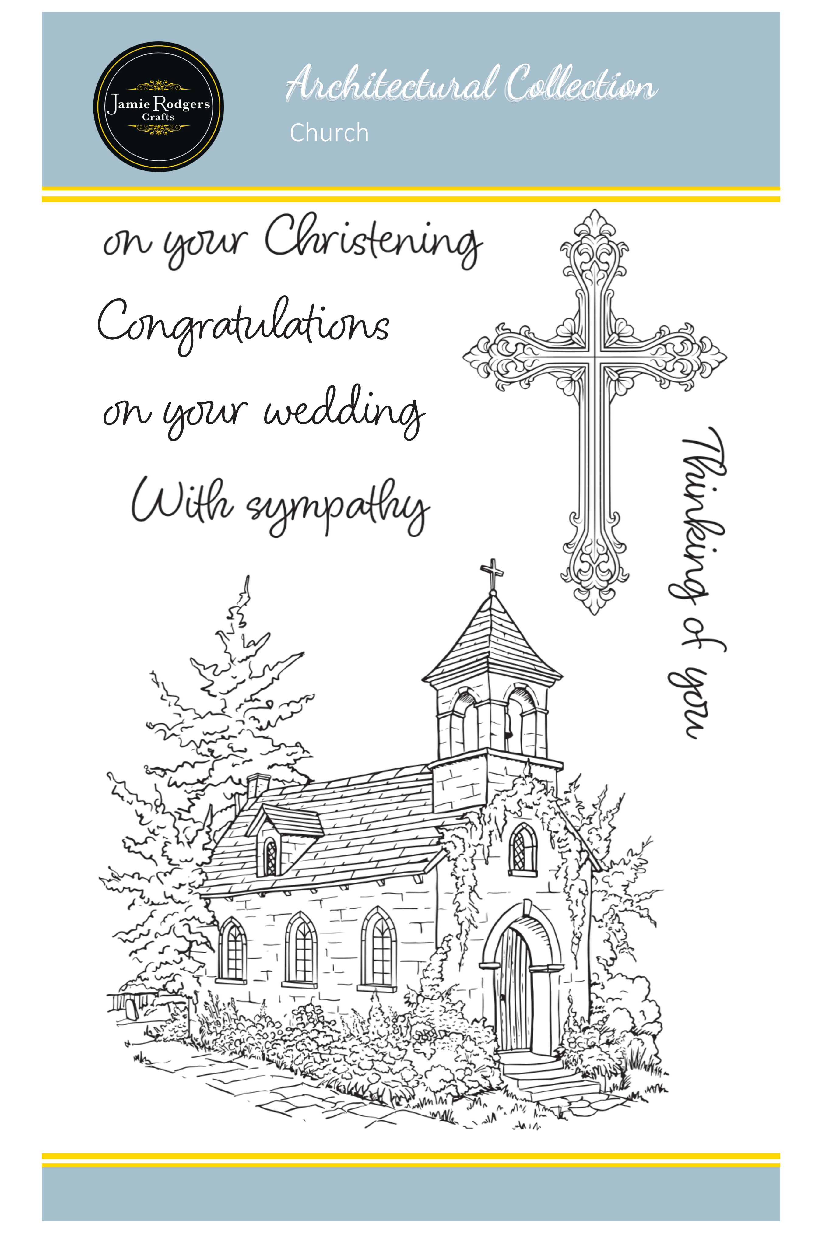 Jamie Rodgers Crafts Church A6 Clear Stamp Set