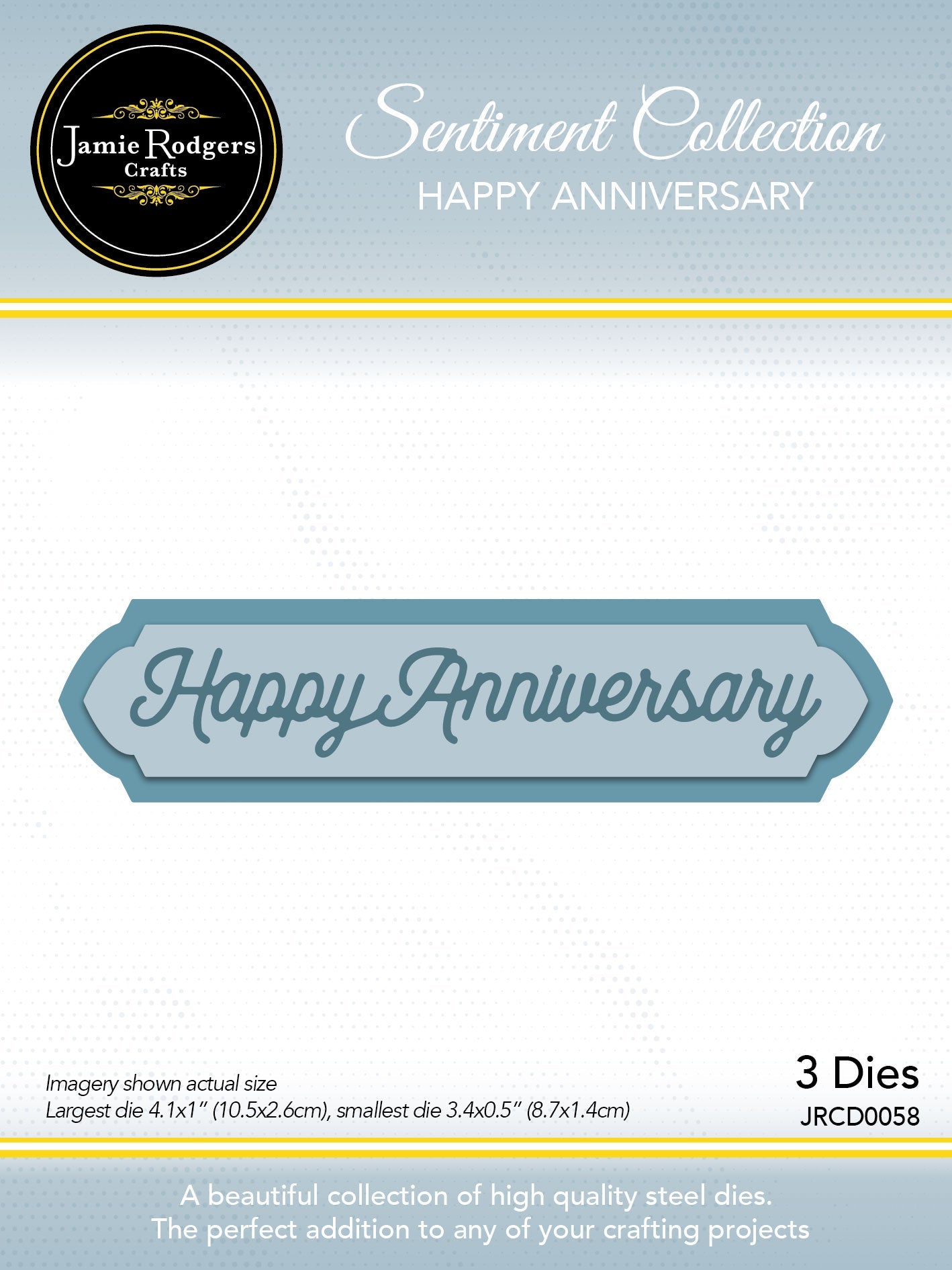 Jamie Rodgers Crafts - Happy Anniversary Sentiment Die Set