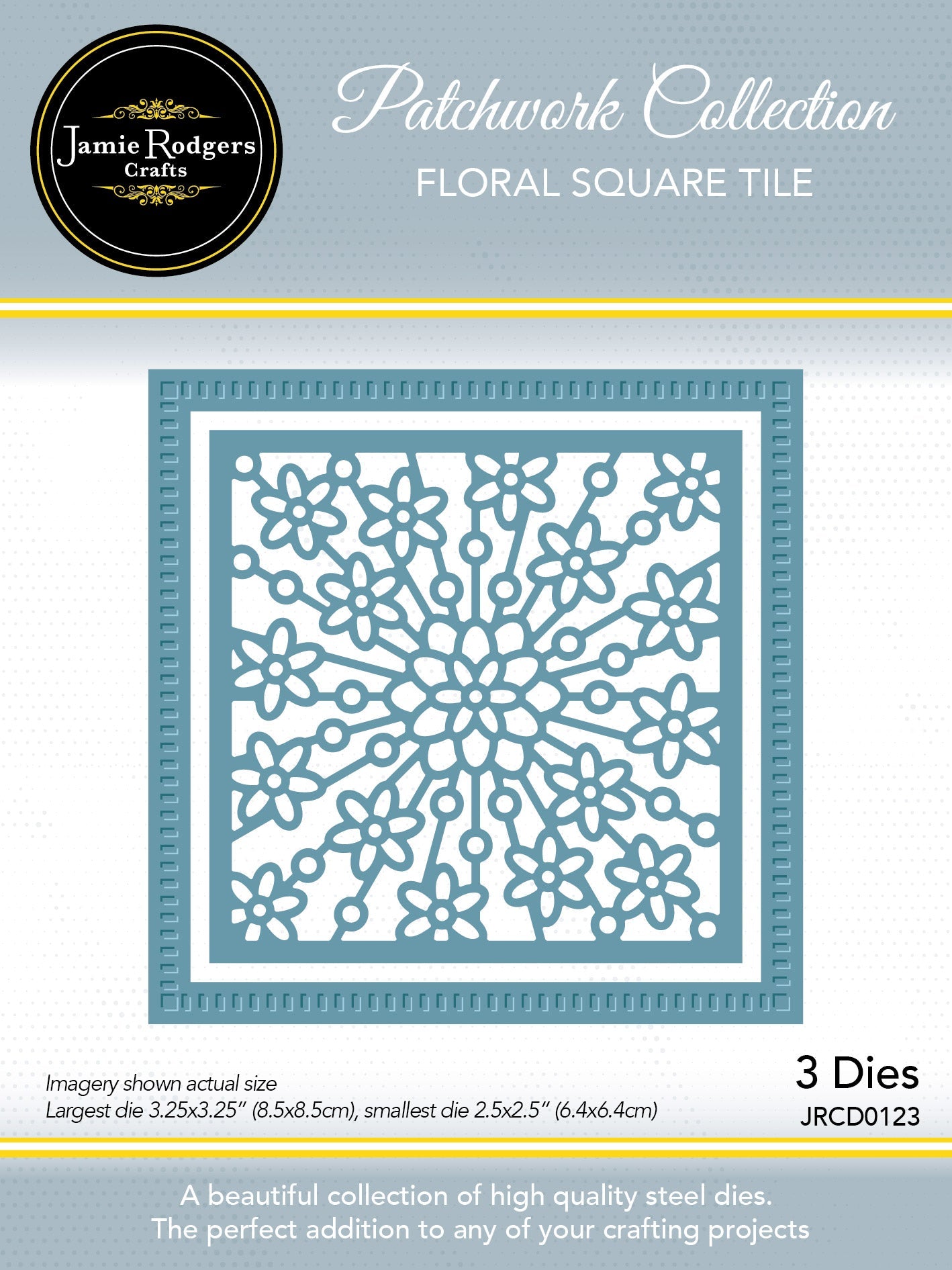 Jamie Rodgers Crafts Floral Square Tile Die Set