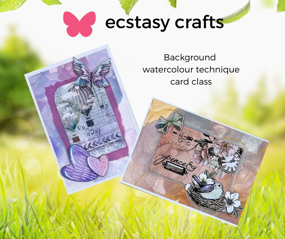 Background Watercolour Technique Card Class - Online