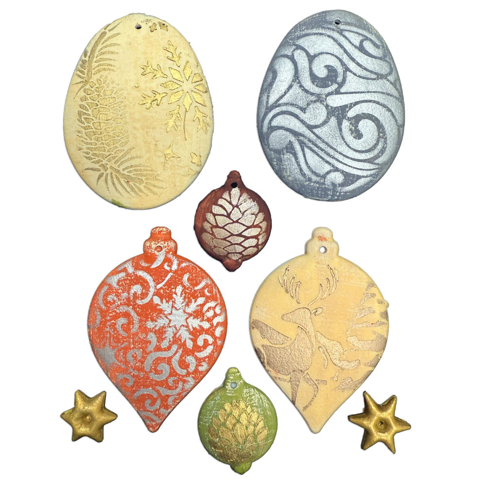 Silicon Mould Designs A5 For Art And Craft - Christmas Balls