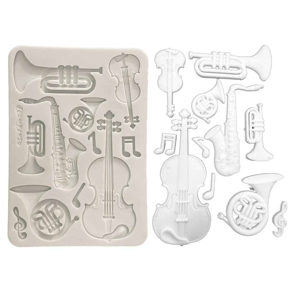 Silicon Mould Designs A5 For Art And Craft - Symphony Musical Instruments