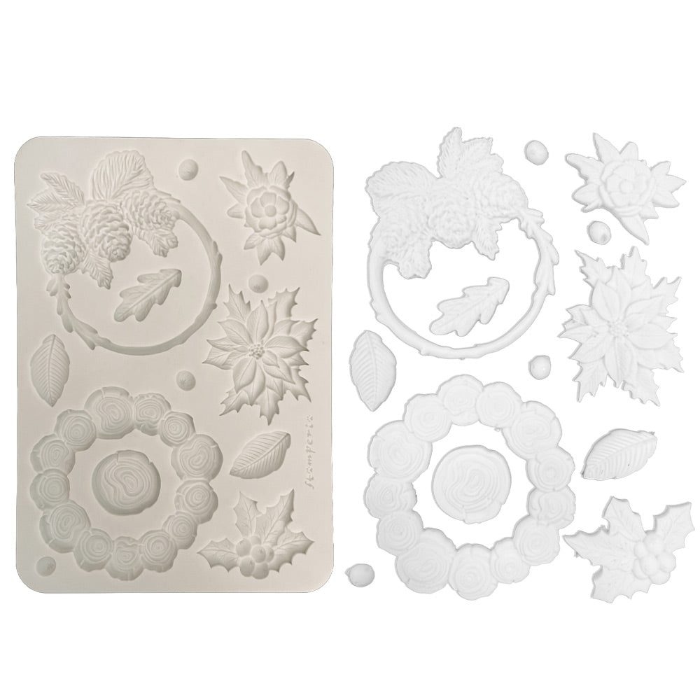 Silicon Mould Designs A5 For Art And Craft - Christmas Garlands