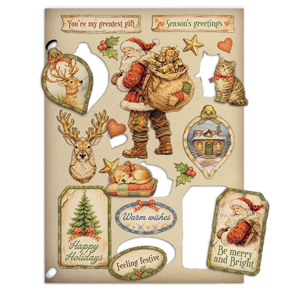 Printed Decorative Wooden Shape For Art And Craft A5 - Silent Night