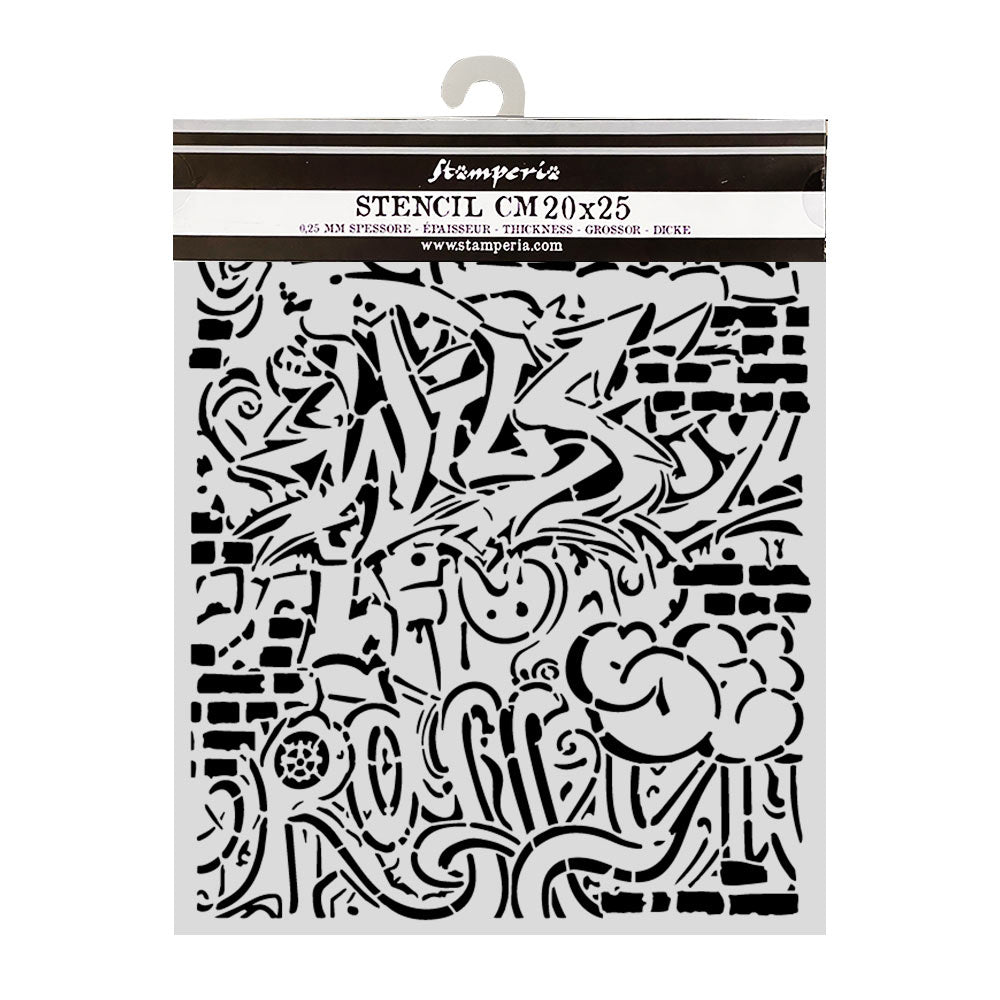 Cut Laser Stencil For Art And Craft cm 20x25 - Furry Friends 2 Graffiti