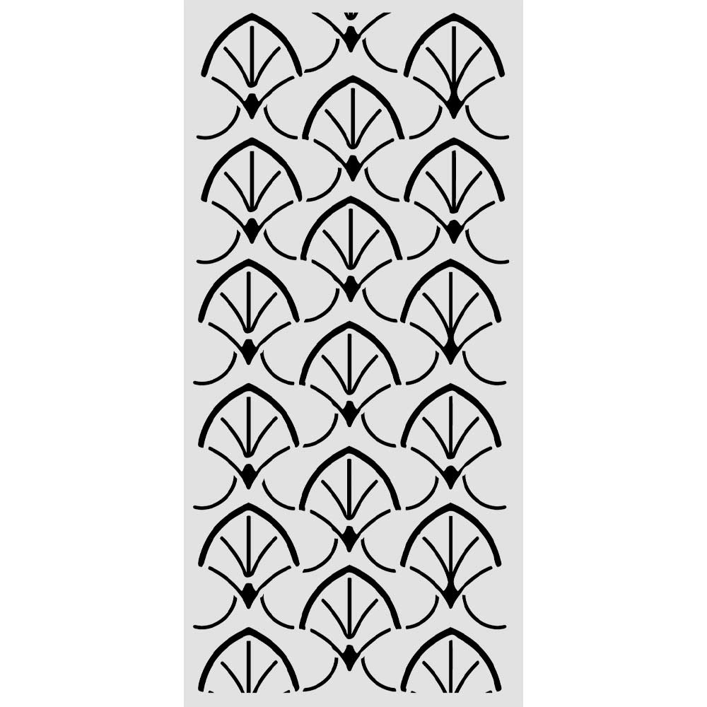 Cut Laser Stencil For Art And Craft cm 12x25 - Oriental Garden Borders (SINGLE NOT 3PK)