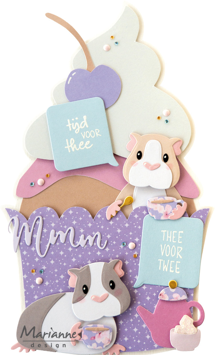 Marianne Design Craft Stencil - Cup Cake By Marleen