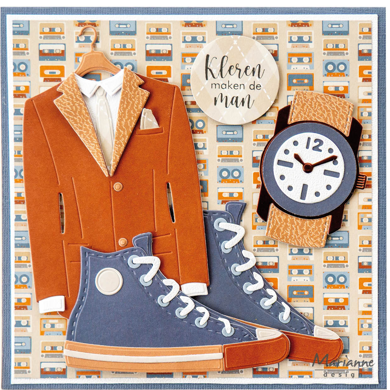 Marianne Design A5 Metallics - Hi Handsome!