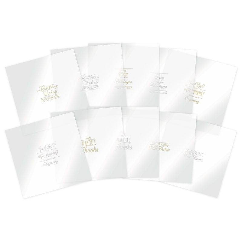 Luxury Foiled Acetate Sentiment Sheets
