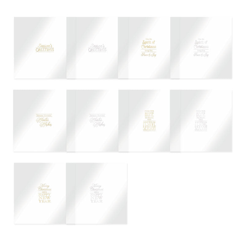 Luxury Festive Foiled Acetate Sentiment Sheets