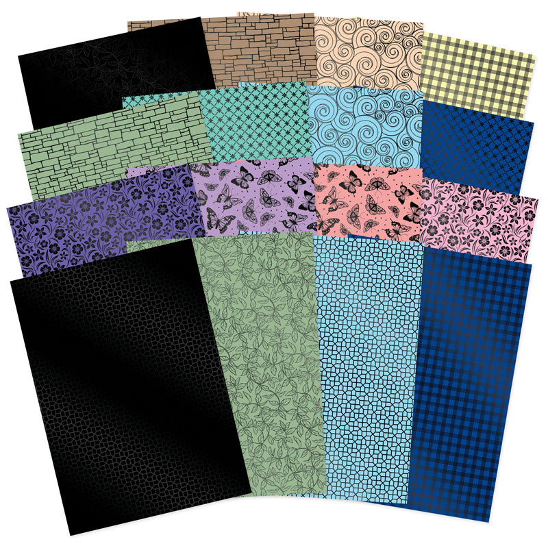 Stained Glass Wonderful Wildlife Luxury Foiled Edge-to-Edge Cardstock