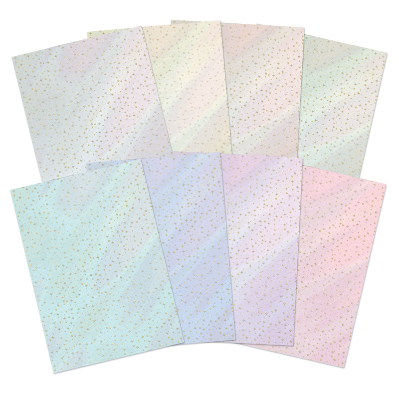 Rainbow Finish - A Touch of Colour Foiled Edge-to-Edge Cardstock