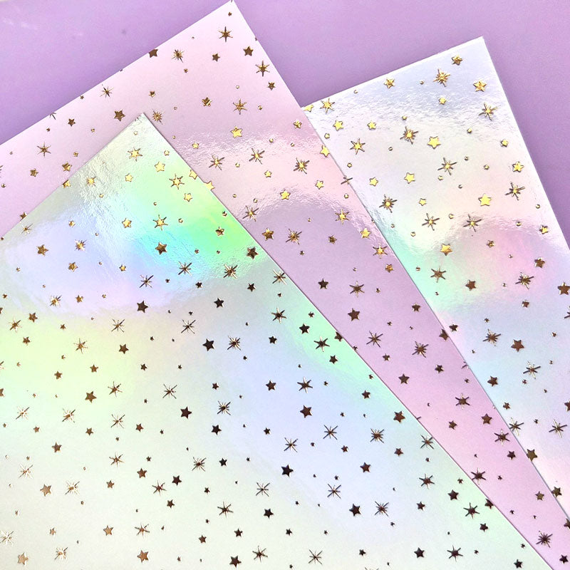 Rainbow Finish - A Touch of Colour Foiled Edge-to-Edge Cardstock