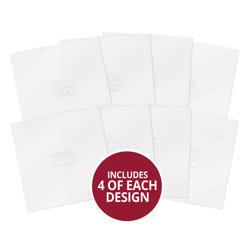 Luxury Festive Foiled Parchment Sentiment Sheets