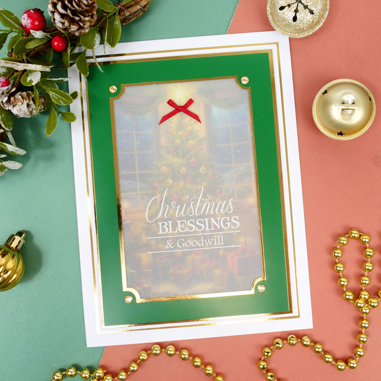Luxury Festive Foiled Parchment Sentiment Sheets