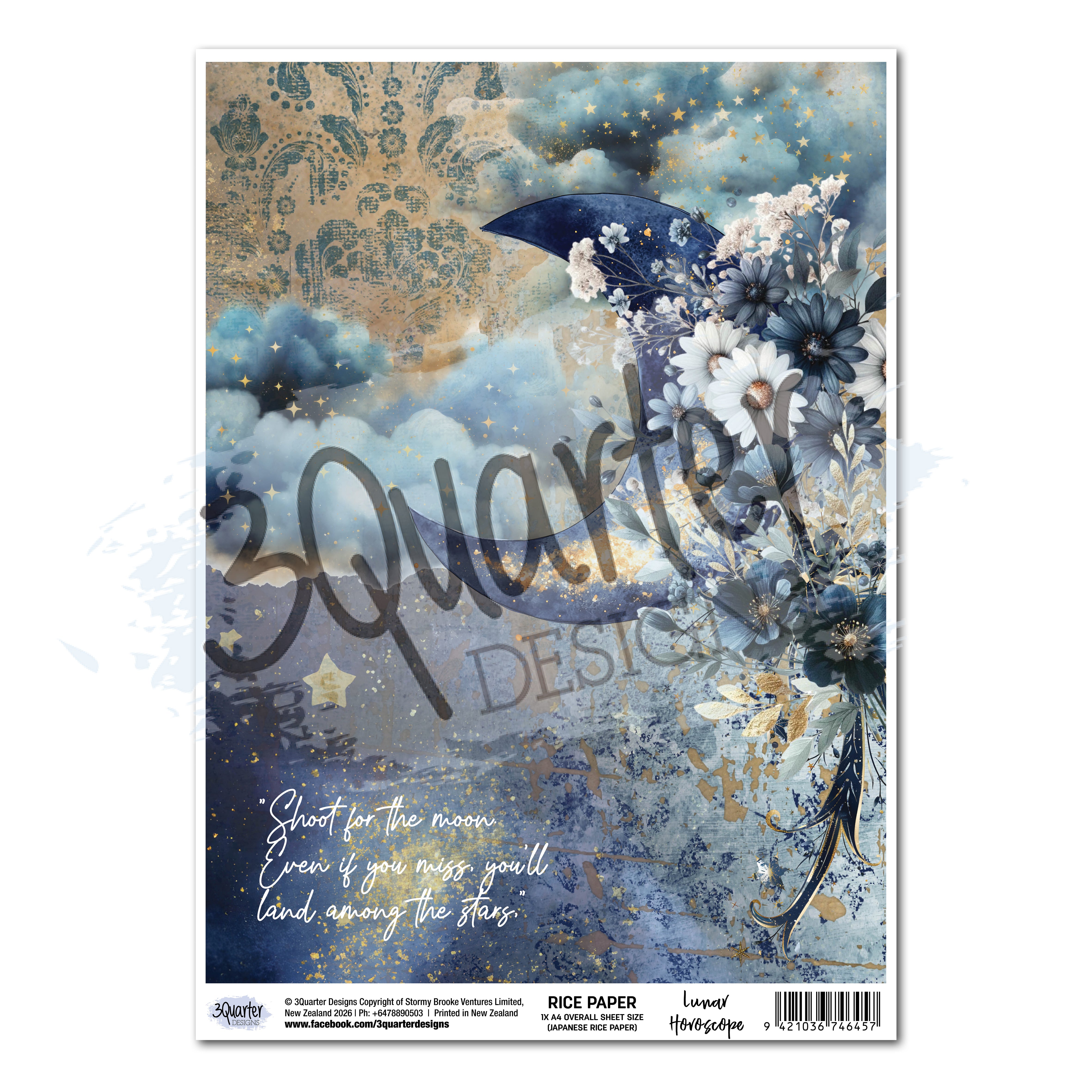 3Quarter Designs Lunar Horoscopes - A4 Rice Paper - 3 Sheets